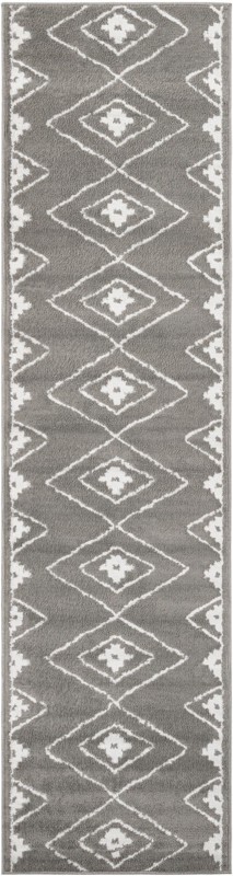 2' 7 x 10' Sumac · Diamond rug, gray