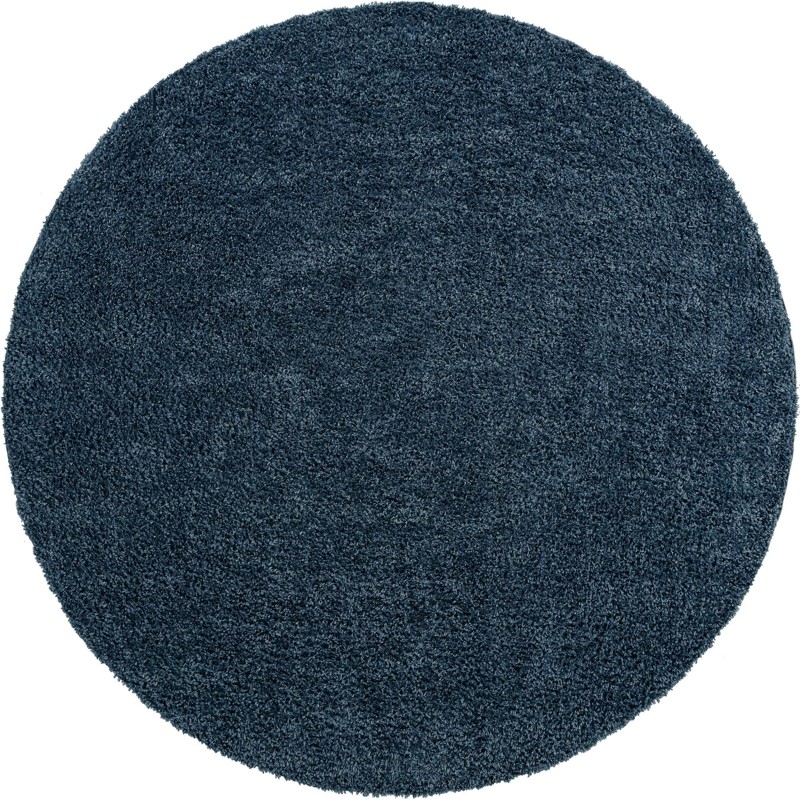 7' x 7' Dunham · Solid shag rug, marine blue
