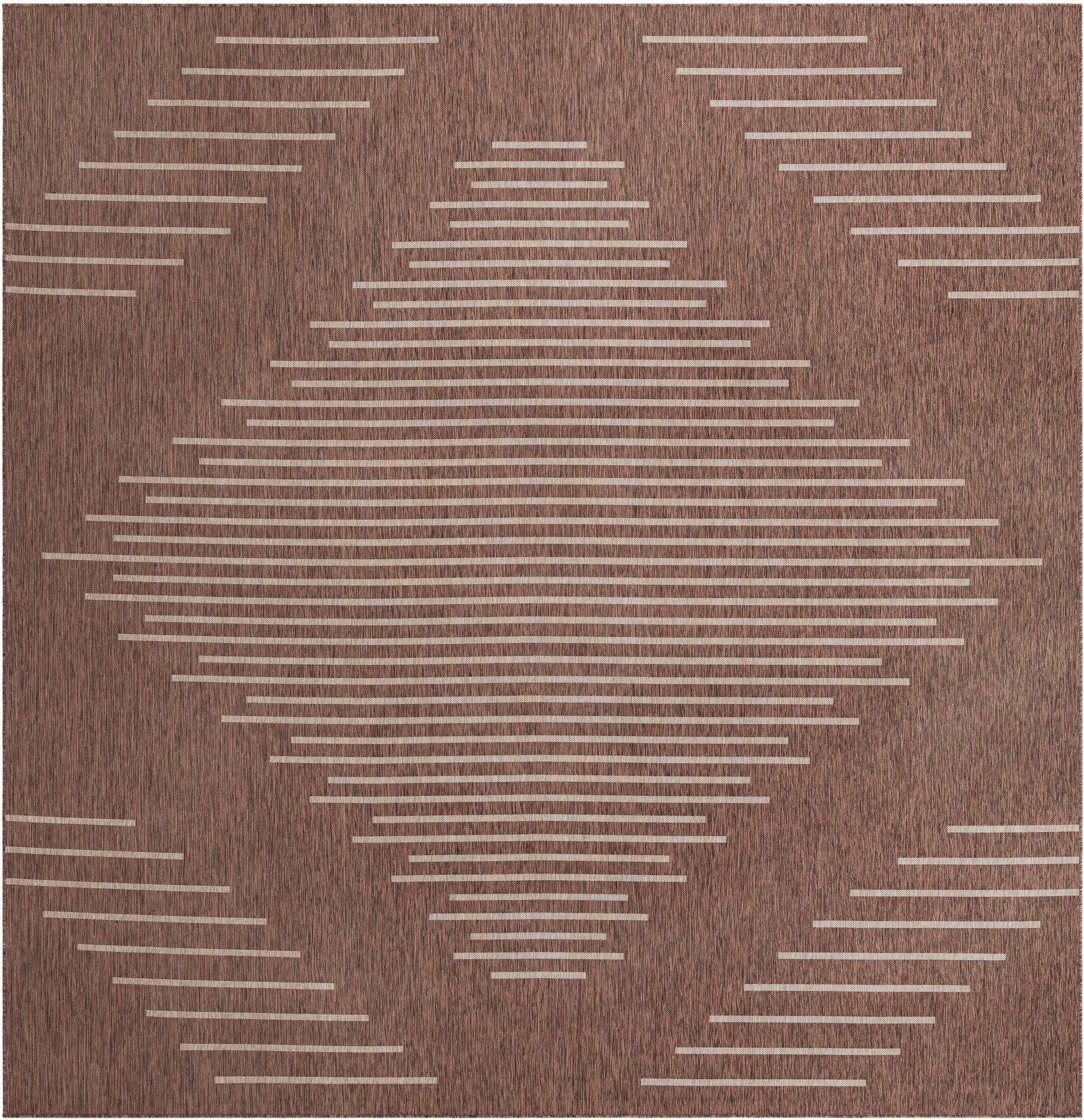 13' x 13' Harlow · Diamond Outdoor Rug, brown