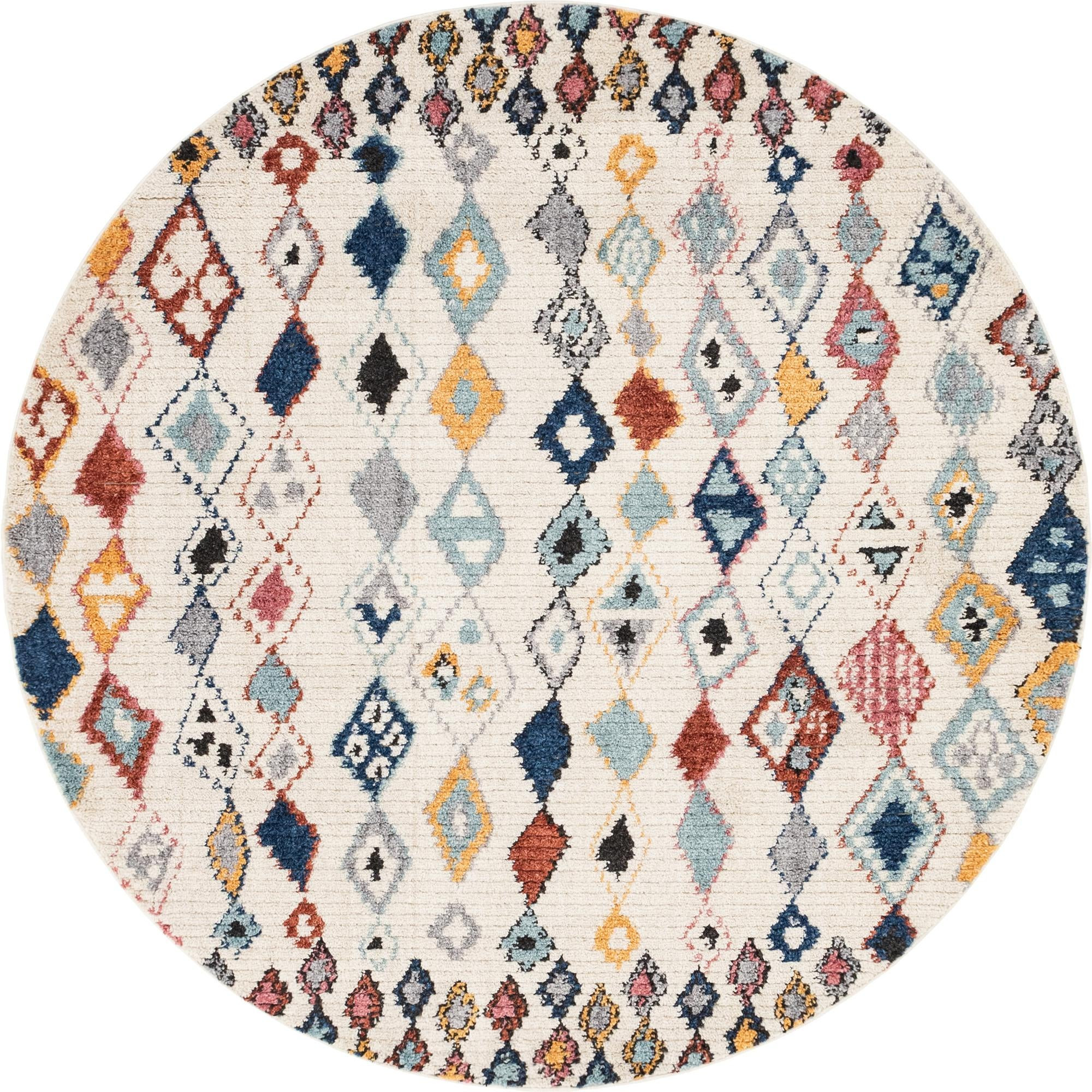 7' x 7' Southwind · Diamond rug, multi