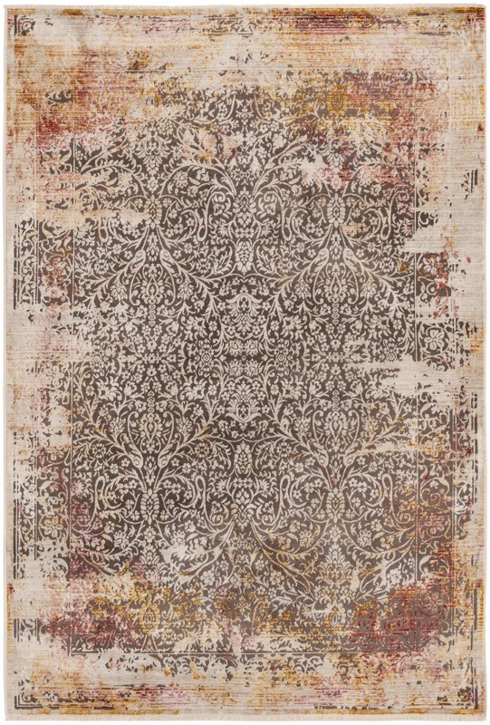 5' 3 x 7' 9 Harding · Border rug, gray