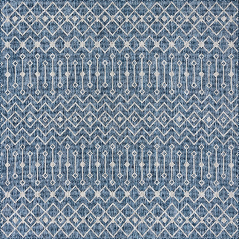 10' x 10' Kearney · Diamond Outdoor Rug, blue