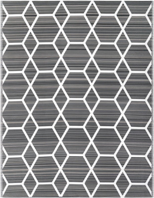 Amity · Geometric Outdoor Rug, gray