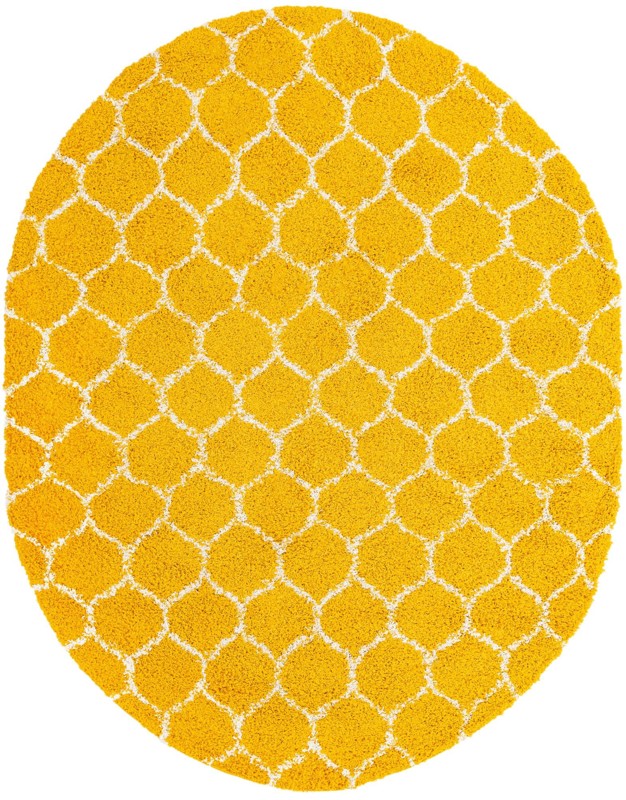 Barnett · Trellis Shag Rug, yellow