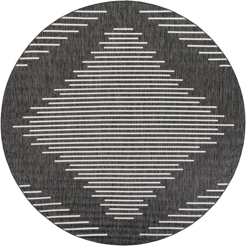 Harlow · Diamond Outdoor Rug, charcoal gray