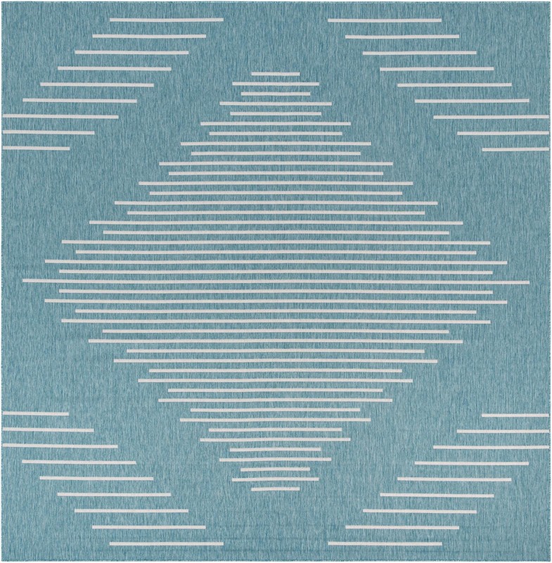 Harlow · Diamond Outdoor Rug, light aqua