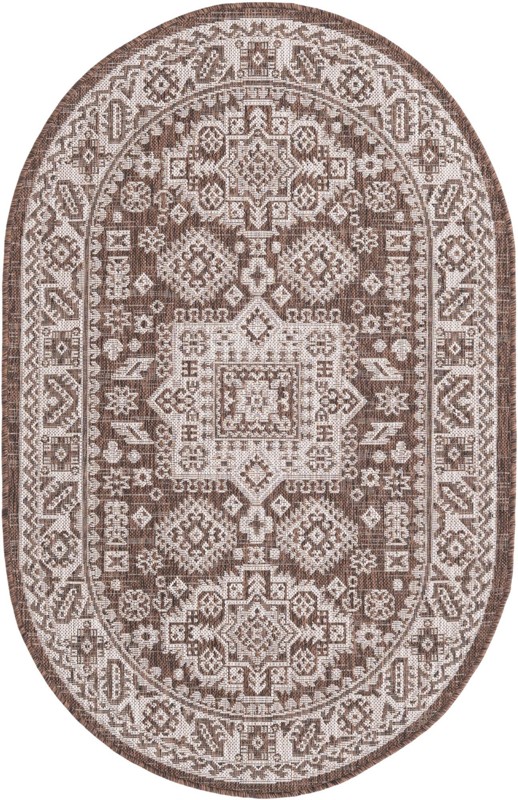 3' x 5' 3 Bellamy · Border Outdoor Rug, brown
