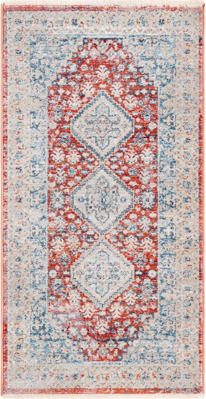 2' x 4' Greenbriar · Border rug, red