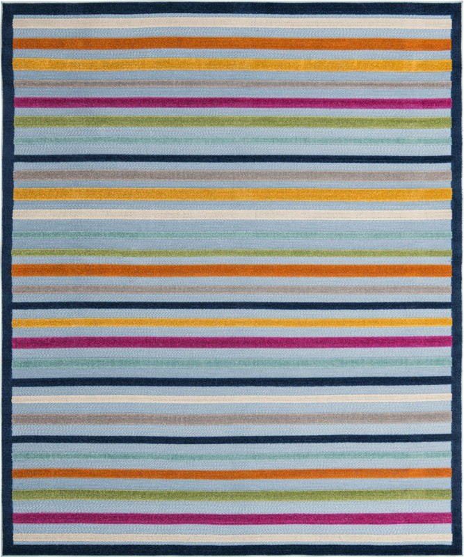 Wesley · Border Outdoor Rug, blue