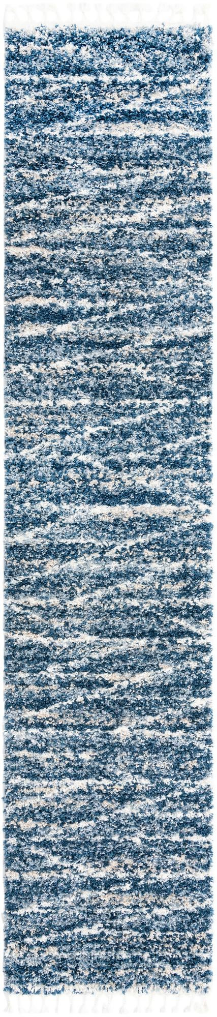 2' 7 x 12' Edenton · Abstract Shag Rug, blue