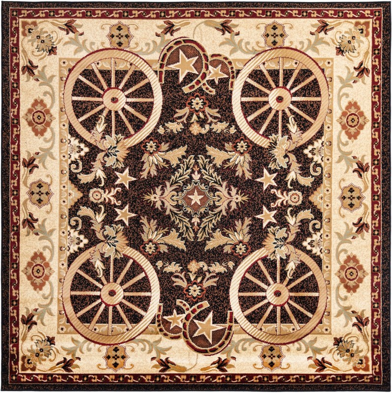 Tabor · Border rug, black
