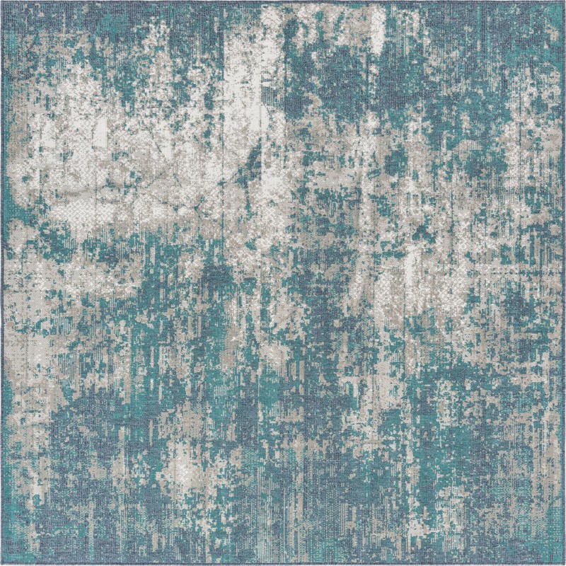 Ward · Abstract Outdoor Rug, blue