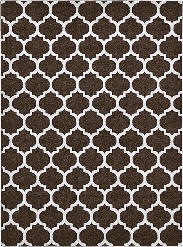 Arkwright · Trellis rug, chocolate brown and beige