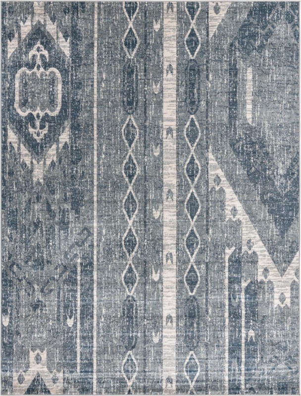 7' 10 x 10' Cardinal · Geometric rug, blue