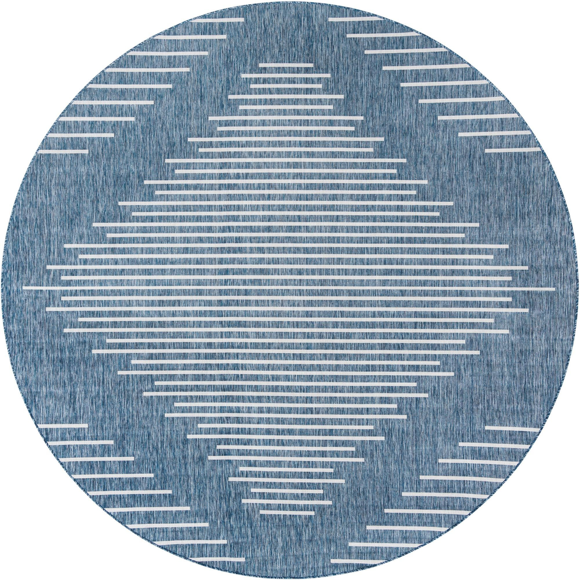10' 8 x 10' 8 Harlow · Diamond Outdoor Rug, blue