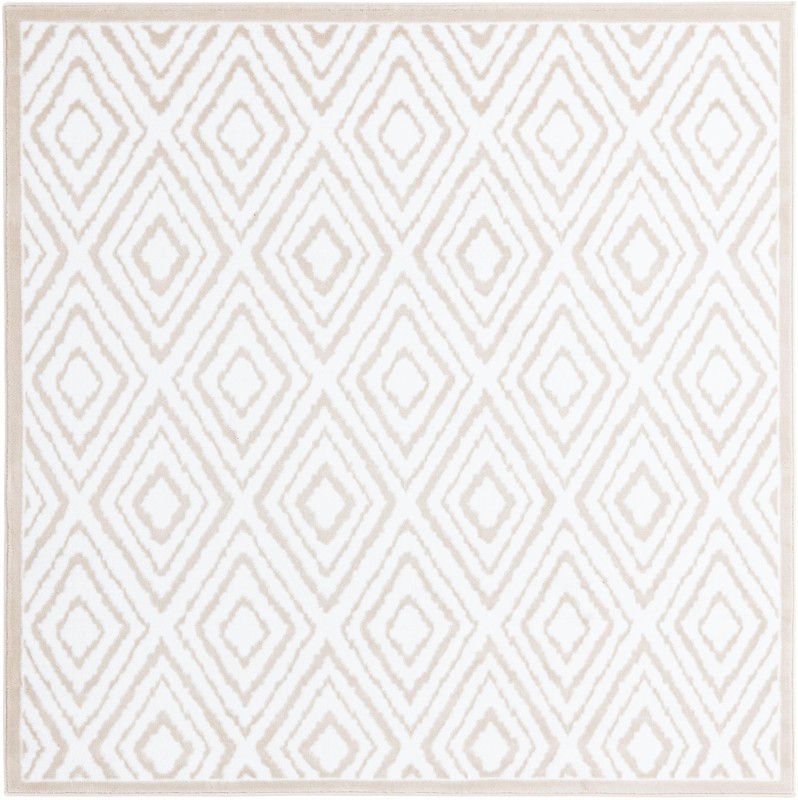 6' x 6' Brattleboro · Border rug, snow white