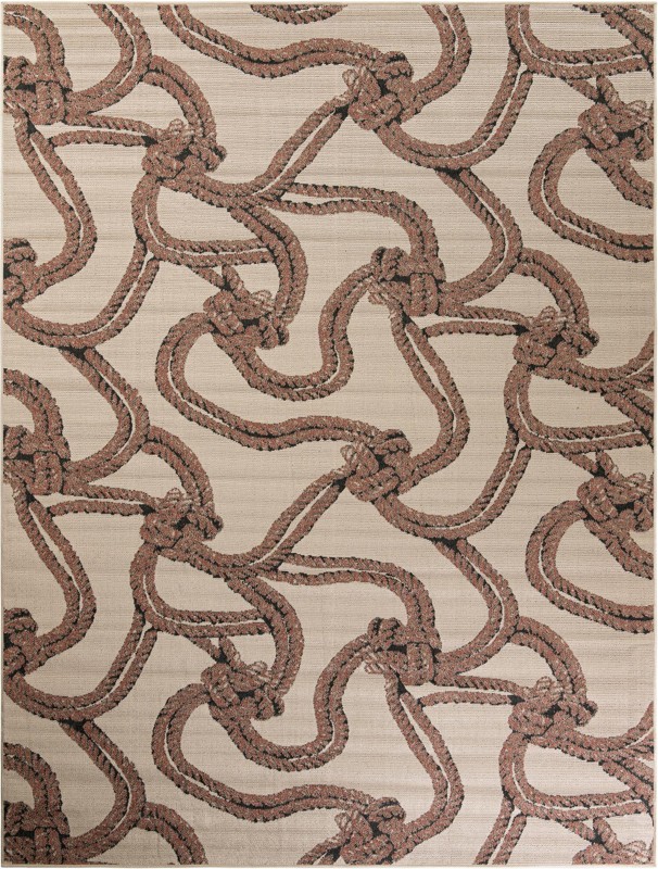 Brinkley · Nautical rope Outdoor Rug, beige and terracotta