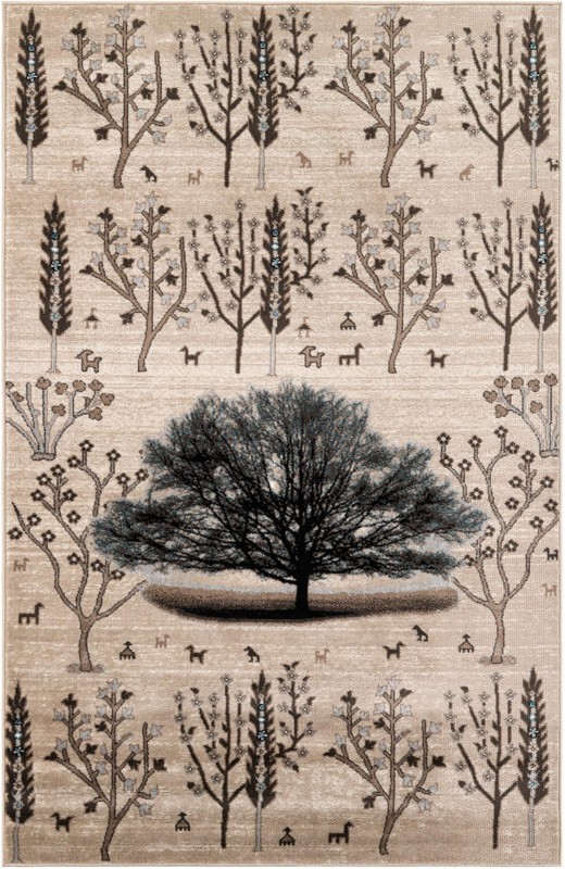 5' 3 x 8' Kettle · Floral / botanical rug, beige