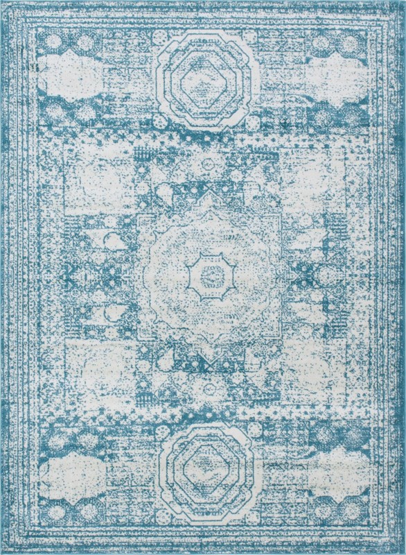9' x 12' 2 Benedict · Medallion rug, turquoise