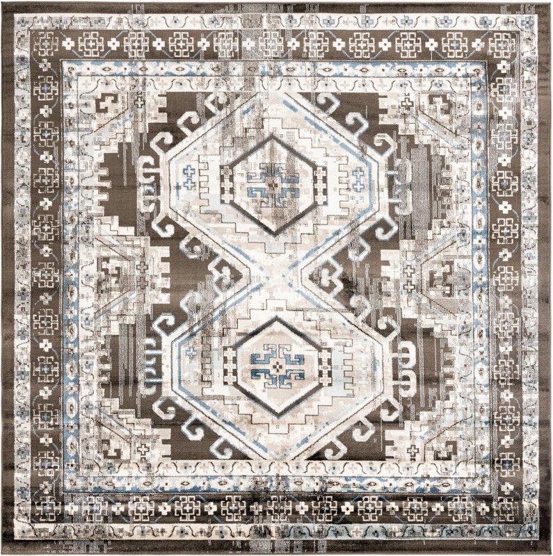 Harmon · Border rug, gray
