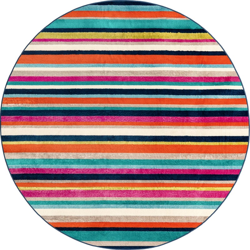 7' x 7' Vernal · Striped rug, multi