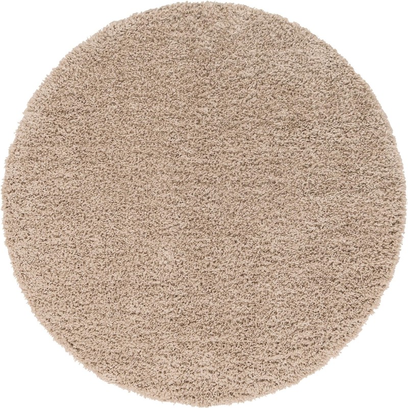 3' x 3' Dunham · Solid Shag Rug, beige