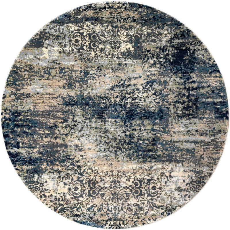 Edmund · Abstract rug, navy and beige