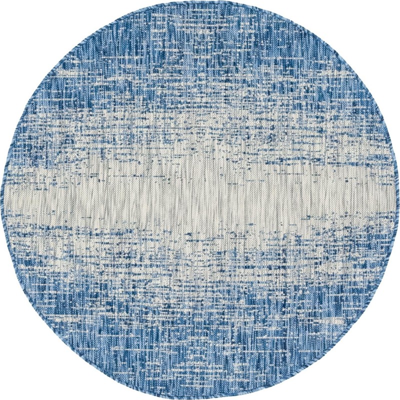 Buell · Abstract Outdoor Rug, blue