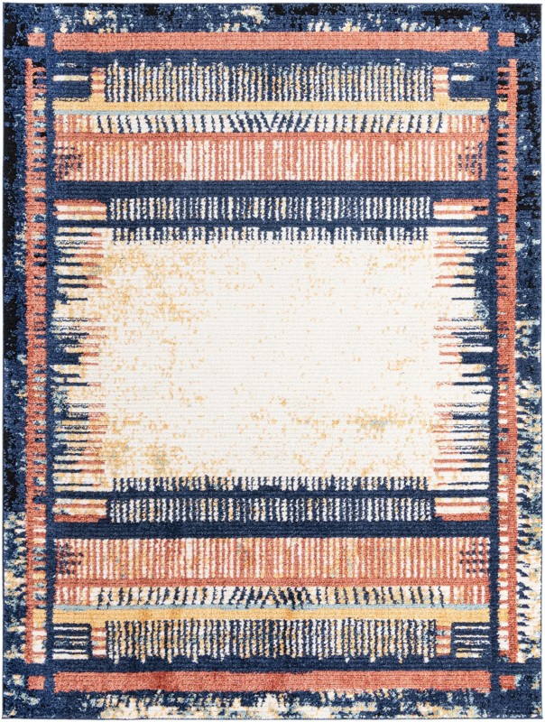 9' x 12' Cardew · Border rug, multi