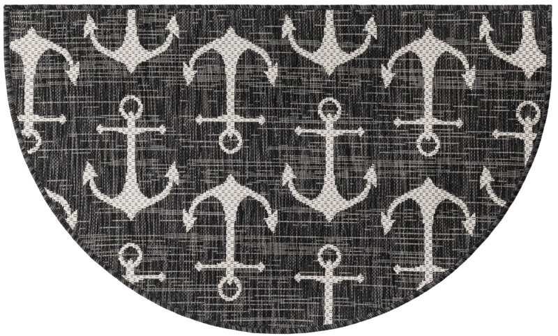 2' 2 x 3' 7 Millbrook · Pictoral Outdoor Rug, charcoal