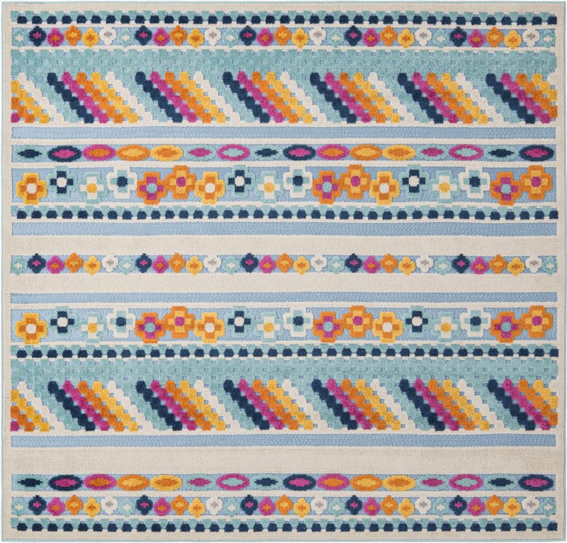 Tanner · Geometric Outdoor Rug, blue