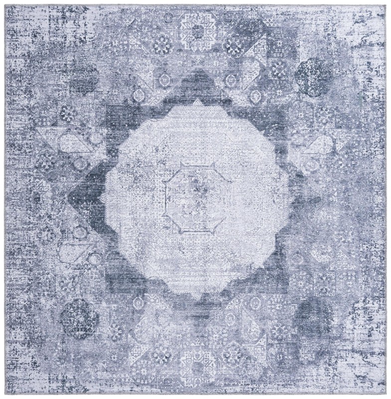Fallowfield · Medallion Washable Rug, gray ivory