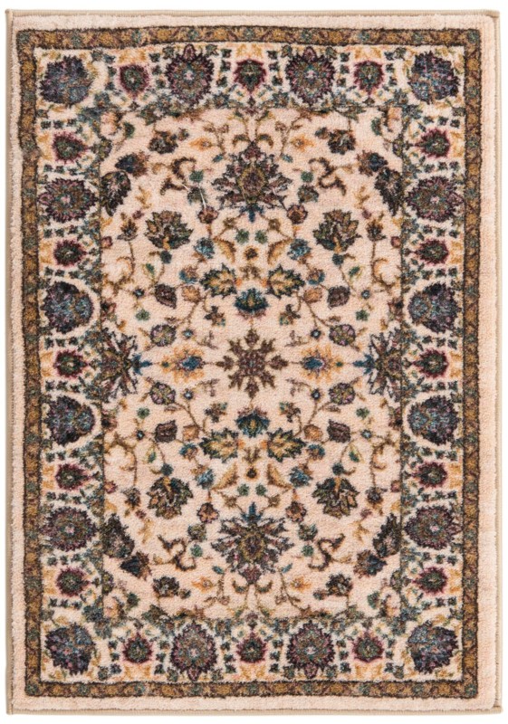 2' 2 x 3' Bluebell · Persian floral rug, ivory and blue