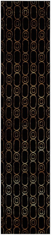 Renwick · Geometric rug, black and gold
