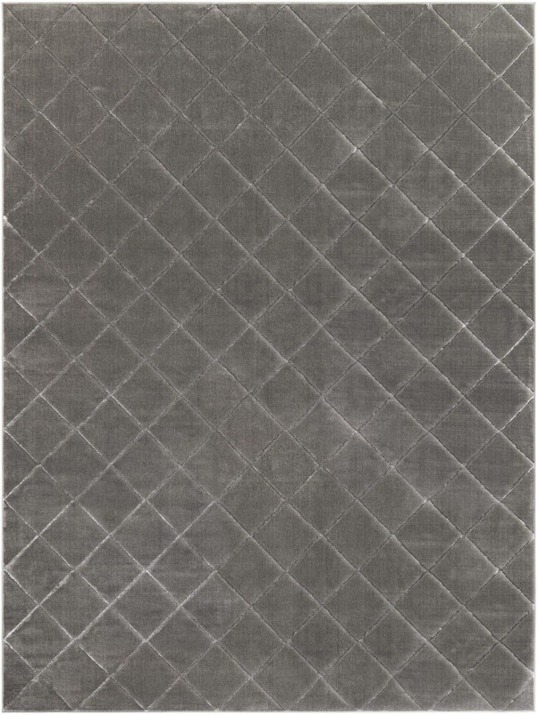 10' x 13' Gilchrist · Diamond rug, gray and silver