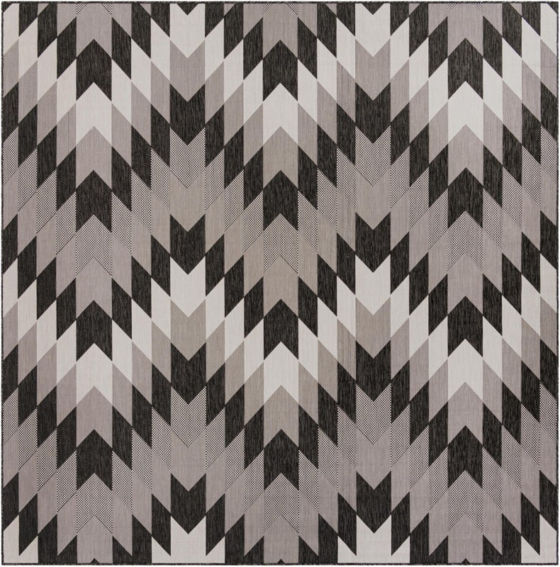 Morrell · Chevron Outdoor Rug, black and white