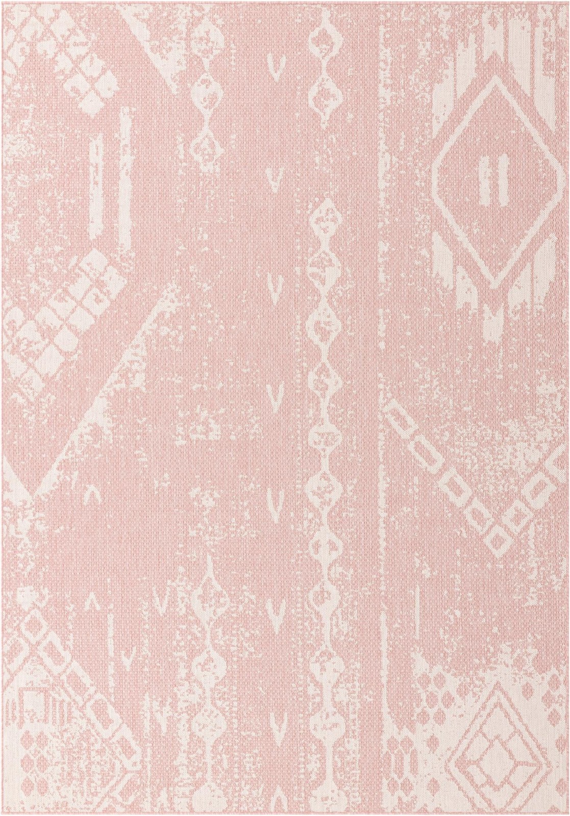 7' x 10' Wildman · Geometric Outdoor Rug, pink
