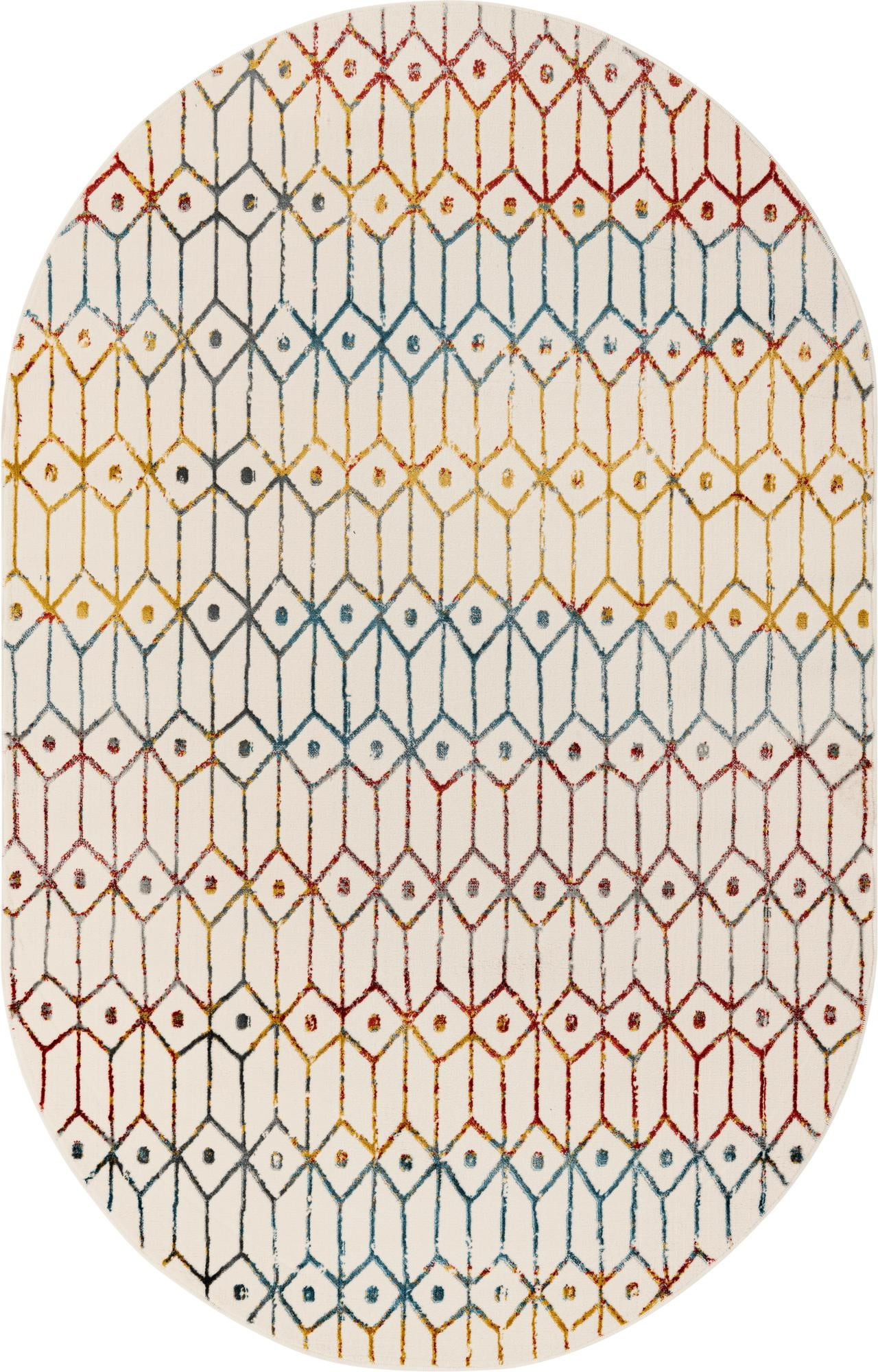 5' 3 x 8' Vincent · Geometric rug, multi