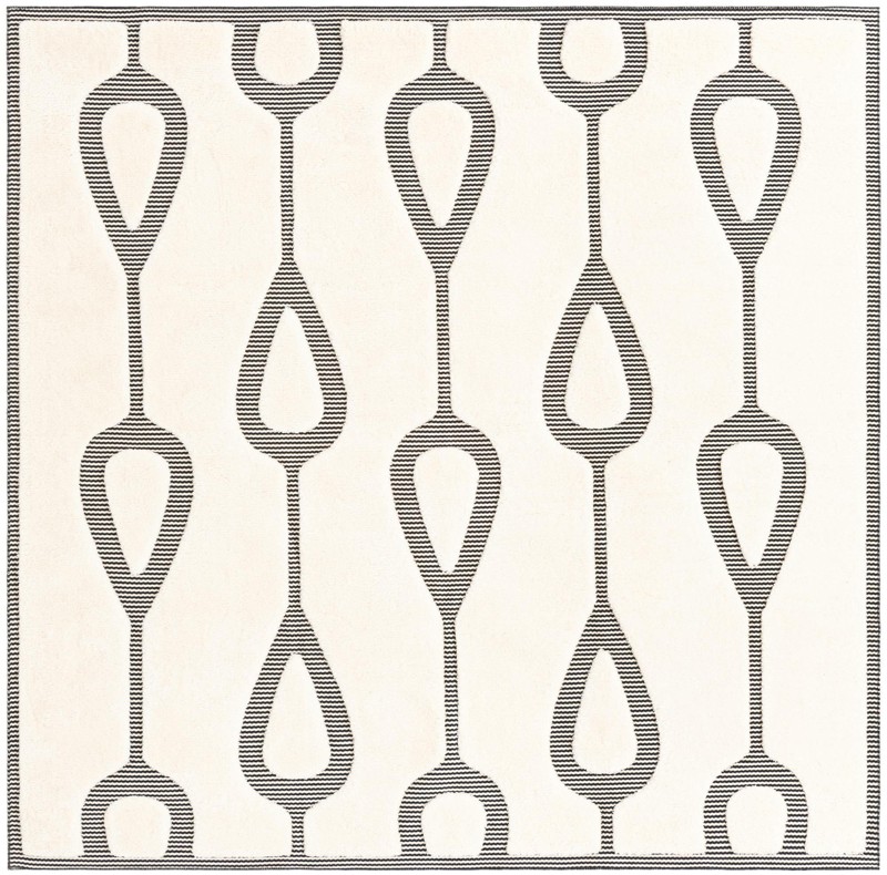 Russell · Border rug, ivory white