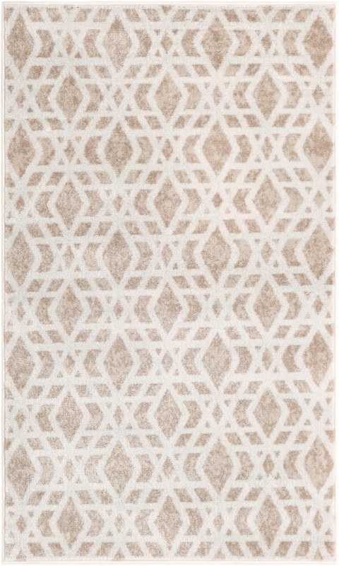 3' x 5' 3 Otter · Diamond rug, ivory