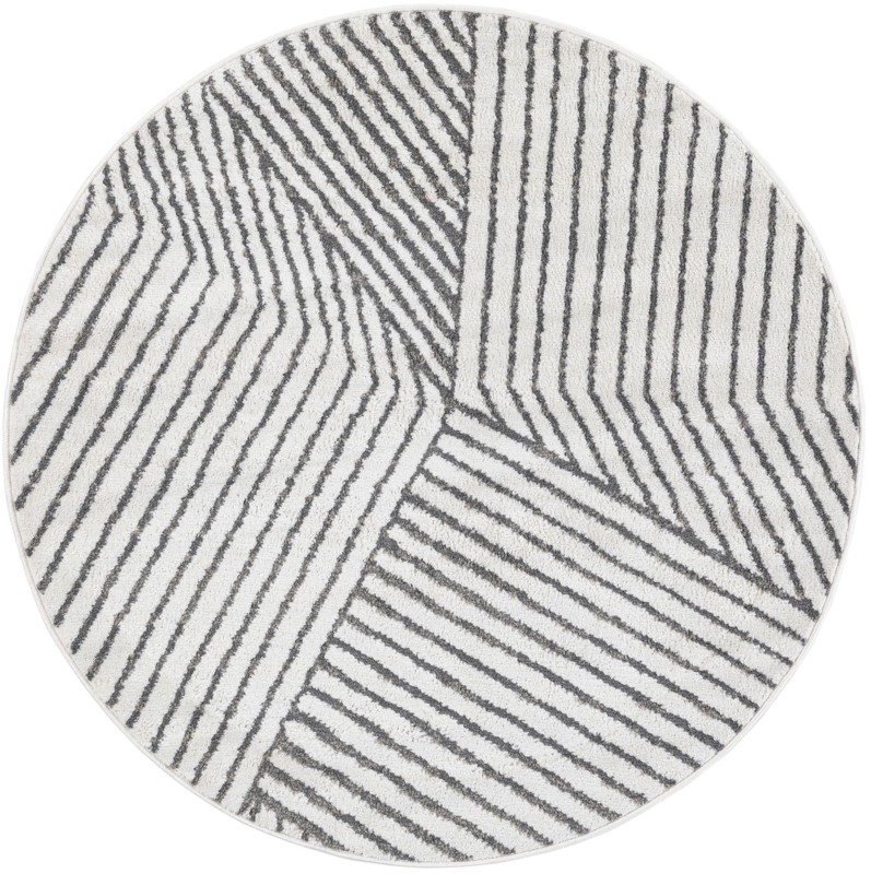 5' x 5' Shafter · Geometric rug, ivory