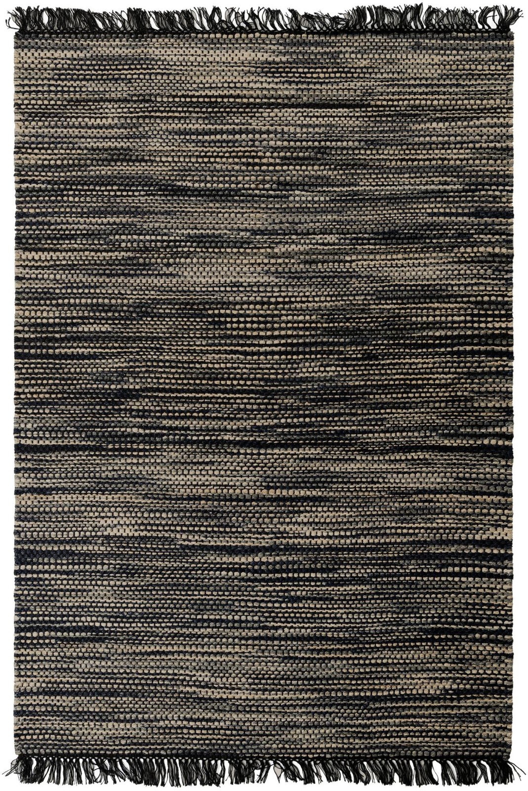 6' 1 x 9' Barrett · Striped rug, navy and ivory