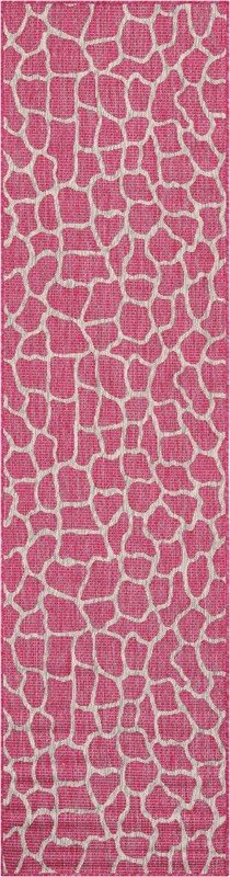 2' 7 x 10' Stillwater · Animal print Outdoor Rug, fuschia