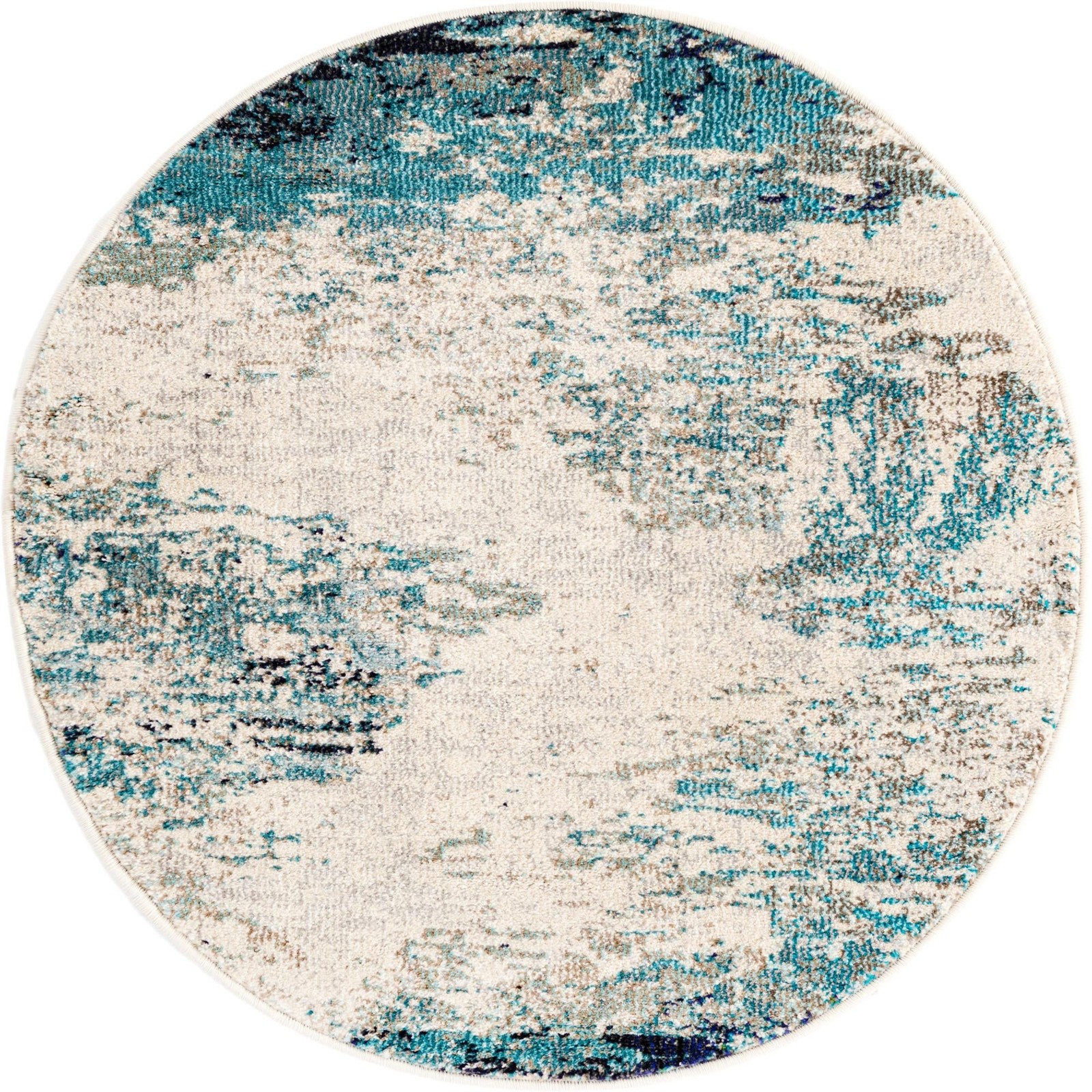 3' 3 x 3' 3 Musgrave · Abstract Washable Rug, blue