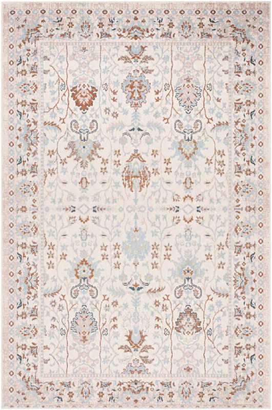 6' x 9' Sandys · Border Washable Rug, ivory
