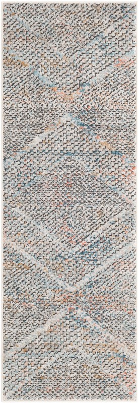 2' 2 x 6' Twining · Diamond rug, multi