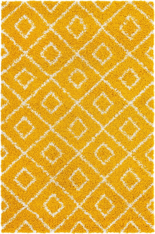 5' 3 x 8' Brock · Diamond Shag Rug, yellow