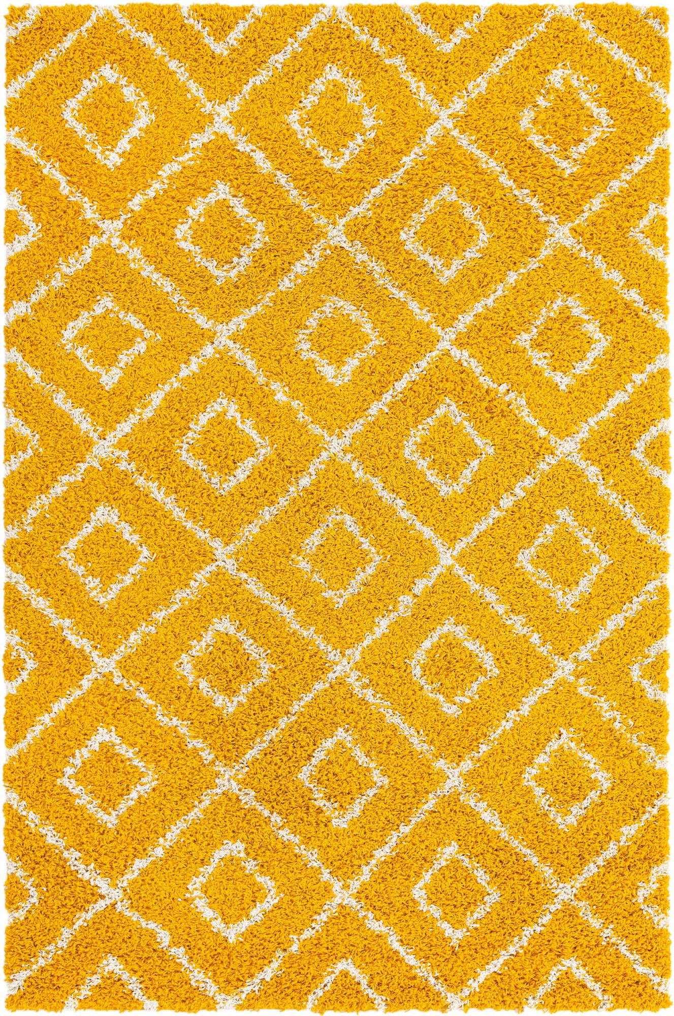 5' 3 x 8' Brock · Diamond Shag Rug, yellow