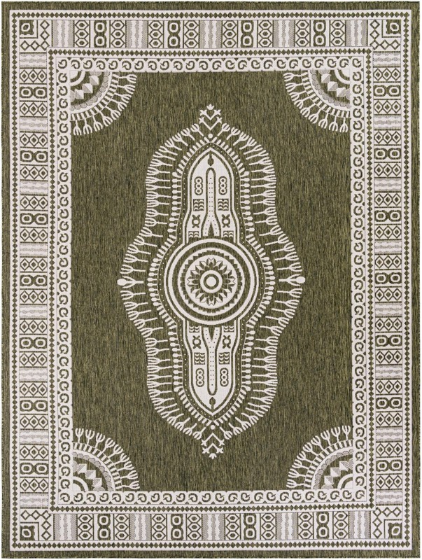 Bainbridge · Border Outdoor Rug, green