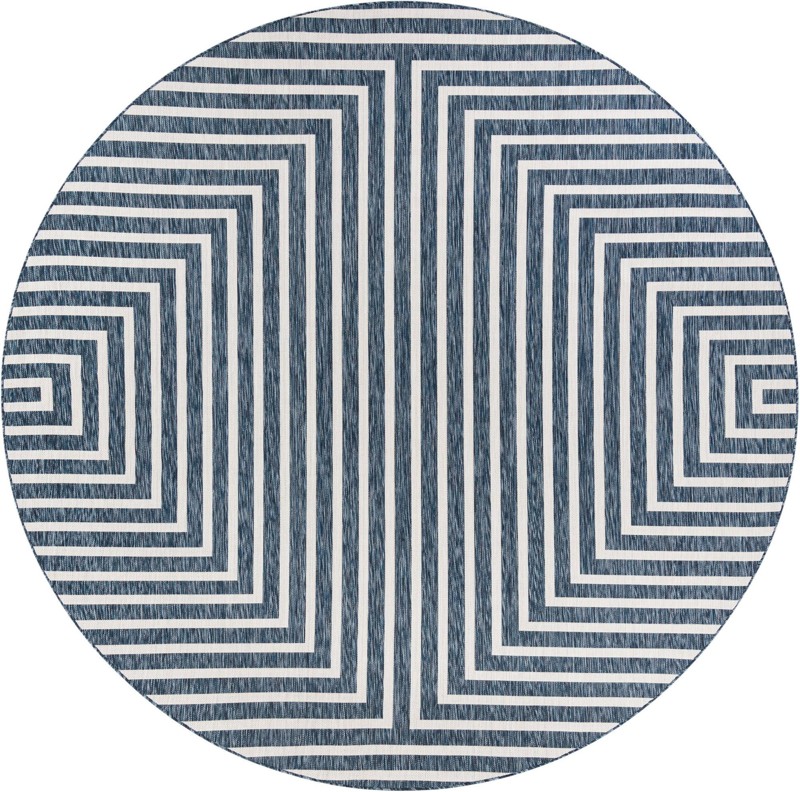 Gorse · Geometric Outdoor Rug, blue